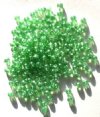 100 4mm Lustre Peridot Round Glass Beads